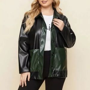 4x Pu leather button down shirt